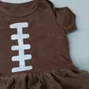 Petitebella Rugby Print Brown Bodysuit Brown Baby Dress Leg Warmer Nb-18m (6-12 Months)