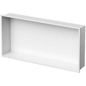 Shower Niche 24" X 12" White, Stainless Steel Wall Niche Recessed Shower Shelf for Bathroom Storage, No Tile Needed Over Mount Installation, 24W 12H-Single Shelf