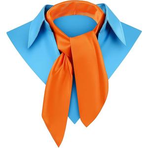 Costume Adult - Orange Tie & Fake Collar Set for Halloween & Dress-up Parties