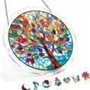 7.4in Acrylic Jigsaw Puzzle Suncatcher- Stained Window Hanging, Home Decor Creative Mom Gifts, Birthday Gifts for Women,Wife, Sisters, Aunt, Besties