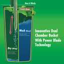 Libman Rinse 'n Wring Mop and Bucket System, 4 Microfiber Pads Included