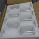 Elegant Square Glasses Set of 12, All Purpose Red Glasses for Birthday, Wedding, Party - 9.5 oz, Clear