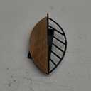 Wooden Metal Leaf Decor