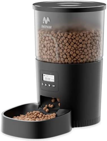 IMIPAW Automatic Cat Feeders, 3L Timed Cat Dry Food Dispenser, Dual Power Supply, Programmable Portion Size, 1-6 Meals Per Day, Auto Pet Feeder for Cats and Small Dogs, with Desiccant Bags IMIPAW Automatic Cat Feeders, 3L Timed Cat Dry Food Dispenser, Dual Power Supply, Programmable Portion Size, 1-6 Meals Per Day, Auto Pet Feeder for Cats and Small Dogs, with Desiccant Bags