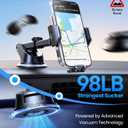 VICSEED 2026 Upgraded Car Phone Mount [98+LBS Strongest Suction] 360 Adjustable Phone Holders for Your Car Dashboard Windshield Vent, Universal for iPhone & Android Large Phones