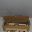 2 Pack Modern Black Curtain Rods Set for Windows 28 to 48 Inches Adjustable Length Heavy Duty 1" Diameter Window Curtain Rod with Decorative Finials for Outdoor Bedroom Kitchen Living Room