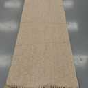 Collive Hallway Runner Rug, 2' x 5' Soft Washable Tan Contemporary Modern Laundry Room Indoor Hand-Woven Cotton Carpet for Bedroom Entryway Front Door Farmhouse Kitchen