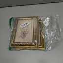5x7 Picture Frame with Real Glass, 4 set Ornate Vintage Picture Frames for Wall or Tabletop Display, Gold 5 x 7 Frame for Wall home best gift