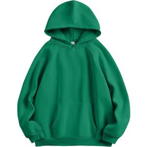ANRABESS Women Hoodies Oversized Fleece Long Sleeve Comfy Casual Basic Pullover Sweatshirts 2025 Fall Outfits Y2K Clothes (X-Large, Medium Green)