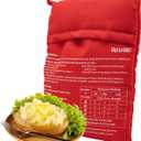 MyLifeUNIT Microwave Potato Bag, Baked Potato Microwave Baking Bag, Red (10" x 8")