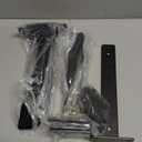 8 Pack - 10 inch Black Hidden L Shelf Bracket (1/5 Inch Thicked) Iron Floating Shelf Brackets Rustic Industrial Metal Brackets for Shelf Support