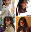 VANLINKER Retro Aviator Sunglasses for Women Men Trendy 70s Polarized Square Shades Vintage Oversized Sun Glasses VL9917, C4-tortoiseshell/Yellow