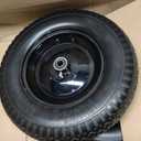 4.80/4.00-8" Flat Free Wheelbarrow Tires and Wheels, 14.5" Universal Fit Solid Tires with 5/8" or 3/4" Bearing, 3"-7" Hub, Adapter Kit Hand Truck Wheels Replacement for 3.50/2.50-8", 4.00-6"etc, 2 PCS