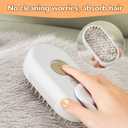 4 in 1 Cat Steam Brush for Shedding, Rechargeable Pet Groomer Brush with Steam, Multifunctional Anti-Static Hair Removal Comb for Cats and Dogs, Used for Massage, Cleaning, Shedding & Combing (White)