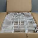 AMAGABELI 35 Panels 18in(H)50ft(L) Decorative Garden Fence No Dig Rustproof Metal Pre-Linking Fence Panels Garden Edging Border Animal Barrier Fencing for Flower Beds Yard Patio Outdoor Decor White