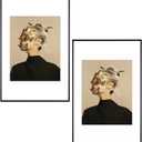 11x17 Picture Frame Set of 2, Matted Black Modern Aluminum Metal Photo Frame, Fits 8.5x11 with Mat or 11 x 17 without Mat, Vertical and Horizontal Wall Mounting