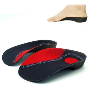 Arch Support Inserts, 3/4 Orthotics Shoe InsolesOrthotic Inserts for Women Men, High Arch Supports Foot Insoles for Over-Pronation, Relief for Heel Pain, Heel Spurs, Plantar Fasciitis, Flat Feet