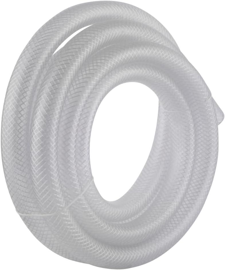 EZ-FLO 3/4 Inch ID (1 Inch OD) PVC Clear Reinforced Braided Vinyl Tubing, 10 Foot Length, 98630