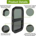 RV Window | 14"W x 16"H | Teardrop Style | Vertical Sliding Replacement Glass &Trim Set | DOT Certification Qualified