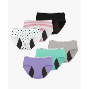 Nalwort Teen Girls Period Panties Cotton Leakproof Menstrual Underwear for First Period Starter XXL