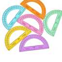 Zonon 12 Pieces Protractors Bulk Plastic 180 Degrees 6 Inch Translucent Protractors for Geometry, Angle Measurement, Students School Supplies