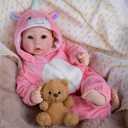 UOFTKIZ Baby Dolls - 17 Inches Real Life Girl Dolls with Soft Body, Gift for Kids 3+, Grandparents, New-Parents (Pink Unicorn)