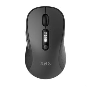 XBG B15pro Wireless Bluetooth Mouse, Bluetooth 5.0/4.0 & 2.4G Tri-Mode, Type-C Rechargeable with LED Screen Display, Ergonomic Silent Click for Laptop/PC/Tablet, Multi-Device & Office Use