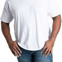 Fruit of the Loom Men's Big & Tall Eversoft Cotton Short Sleeve T Shirts, Breathable & Moisture Wicking with Odor Control, White (3X-Large Tall)