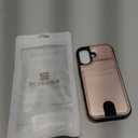 Compatible with Magsafe for iPhone 16 Plus Wallet Case with Card Holder Kickstand RFID Blocking Flip Cover Credit Card Slots PU Leather Men Women, Phone Case for Apple 16 Plus, Rose Gold