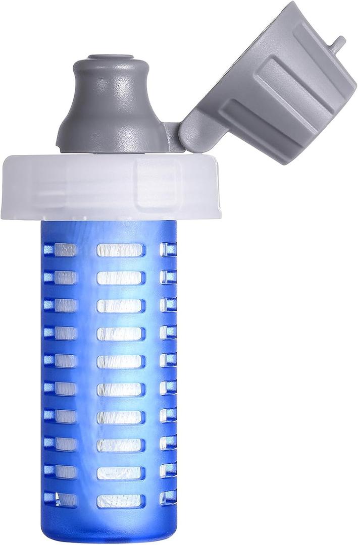 Water Filter Replacement Cartridge, 42mm Filter Twist Cap Compatible with BeFree, Water Filtration Accessory for Camping, Hiking, Endurance Sports, Travel, and Trail Running