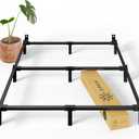 ZINUS 7 Inch Compack Metal Bed Frame, Support Bed Frame for Box Spring and Mattress Set, Black, King