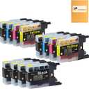 F FINDERS&CO LC75 Ink Cartridges Replacement for Brother LC-75 LC71 XL Ink Work for Brother MFC-J430W J435W J835DW J425W Printer (6BK 2C 2M 2Y, 12-Pack)