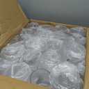 Suclain 100 Pack Plastic Wine Glasses Ribbed Stemless Wine Glasses 14oz Vertical Design Unbreakable Cups for Outdoor Indoor Vintage Elegant Champagne Whiskey Glasses for Christmas Party Wedding, Clear