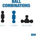 B&W Trailer Hitches Tow & Stow Adjustable Trailer Hitch Ball Mount - Fits 2.5" Receiver, Dual Ball (2" x 2-5/16"), 5" Drop, 18,000 GTW - TS20037B