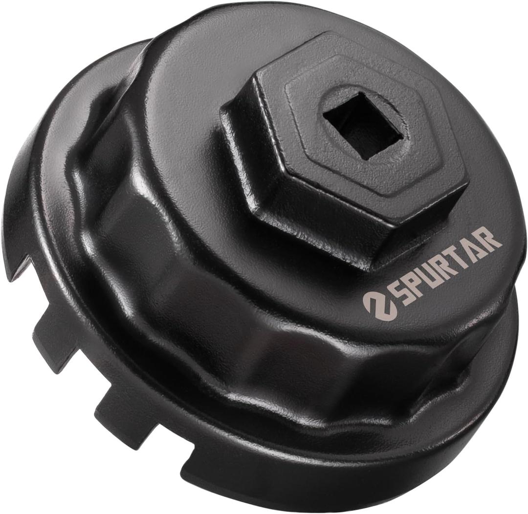 Spurtar Oil Filter Wrench for Toyota Cap Style Oil Filter Removal Tool 64mm for Lexus, Camry, 4 Runner, RAV4, Tundra, Tacoma, Highlander, Sienna, Sequoia, Avaion, Venza 2.5-5.7L Engine