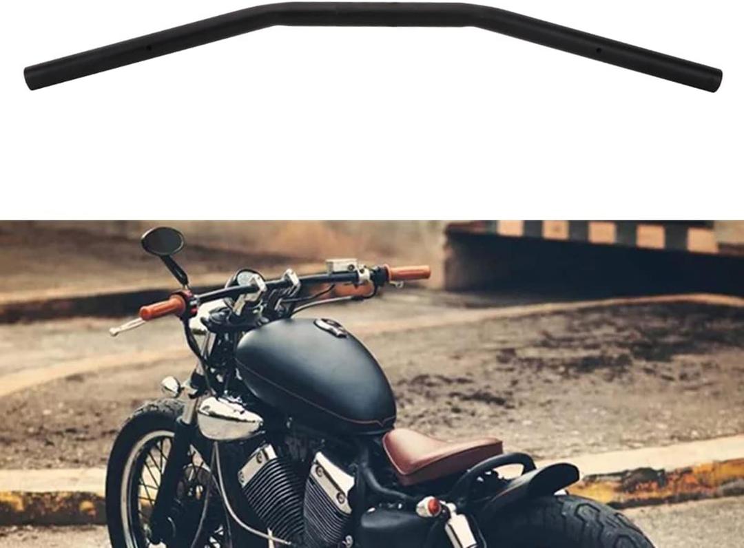 Motorcycle Drag Bars Handlebars 22mm 7/8" Universal For Bobber Cafe Racer Sportster Cruiser XL 883 1200 Custom Chopper Softail Dyna Street Bob Black