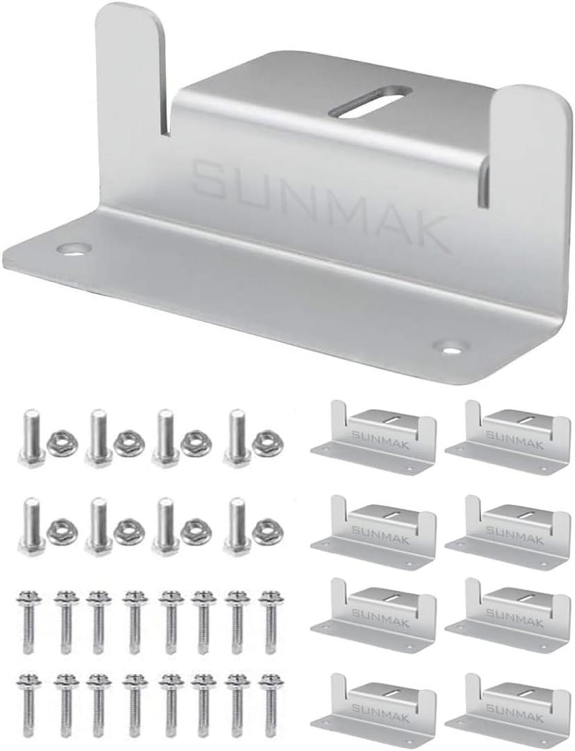 8 units per set Solar Panel Mounting Z Brackets Lightweight Aluminum Corrosion-Free for solar panels installed on RVs, Trailers, Boats, Yachts, Wall, Cabins, Sheds, Garages&Other Off Gird Roofs