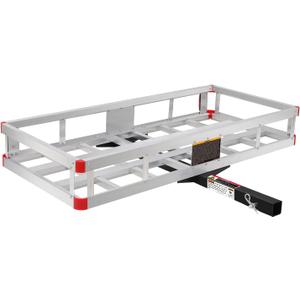 MaxxHaul 70108 Aluminum Cargo Carrier With High Side Rails- Trailer Hitch Mount For RV's, Trucks, SUV's, Vans, Cars With 2" Hitch Receiver - 500-lb Load Capacity, Grey, 49" x 22.5"