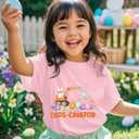Girls Easter Shirts Kids Cotton Graphic Tees Casual T-Shirts 3-7 Years (Pink)