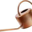 40 oz Decorative Copper Colored Galvanized Steel Watering Can - Easy Pour Gooseneck Spout for Indoor Plant Watering (Bronze)