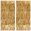 Katchon, Champagne Gold Backdrop Curtain - Pack of 2 | Gold Streamers for Christmas Decorations Indoor, Bridal Shower, Bachelorette Party Decor | Shimmer Curtains for New Years Decorations 2026