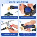 Propane Torch Weed Burner Propane Burner Weed Torch Heavy Duty Blow Torch 31"Flamethrower with Self Igniter and Turbo Trigger for Weeding Roofing Road Ice Melting BBQ(Fuel Cylinder Not Included)
