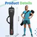 Himal Outdoors Lacrosse Stick Bag with 2 Sticks Holder, Oxford Lacrosse Bag for Men and Women, Zipper Pocket & Cooler Pouch and Padded Handle Strap (Deep black)