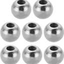 PATIKIL M5x12mm Ball Nuts Knob, 8 Pcs Female Thread 304 Stainless Steel Round Blind Hole Screw Cap Cover for Lighting Machinery DIY Decoration, Silver