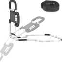 Foldable Bed Rails for Elderly Adults Safety with Three Storage Pockets, Adjustable Bed Assist Rails for Seniors,Portable & Sturdy Grab Bar Bed Cane for King/Queen/Full/Twin (XL-27)