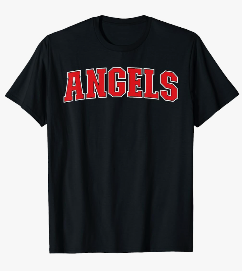 Angels California Souvenir Trip College Style Red Text T-Shirt Size M