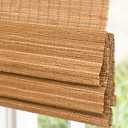 LazBlinds Cordless Bamboo Roman Shades, Light Filtering Window Treatment, Roll Up Bamboo Blinds for Windows, 29'' W x 60'' H