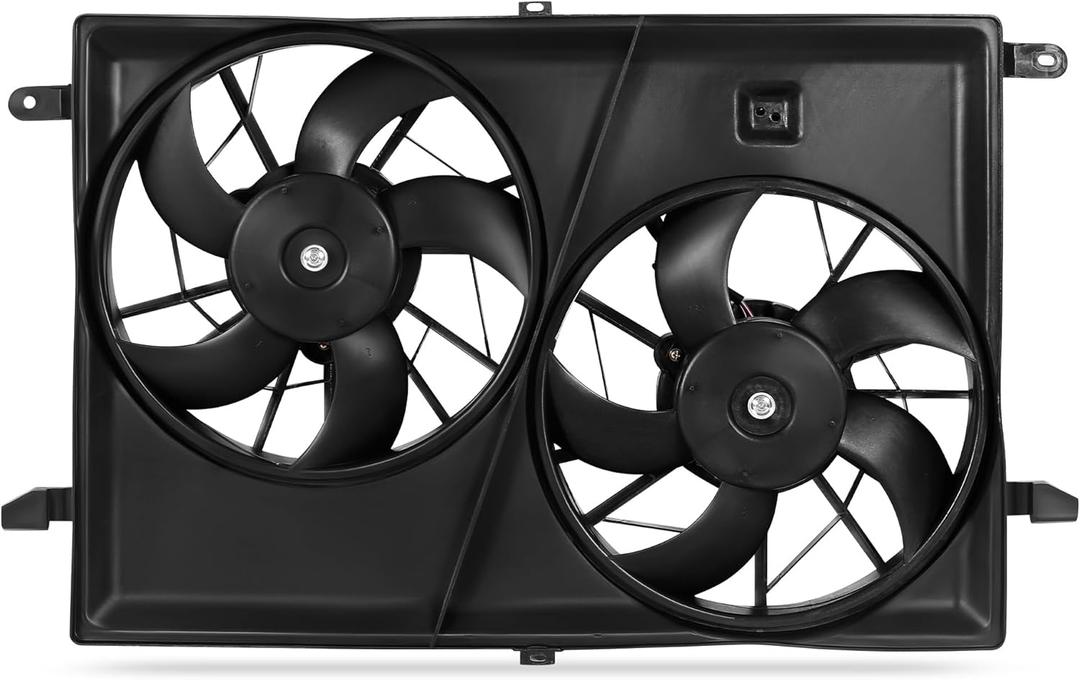AUTOSAVER88 Engine Radiator Cooling Fan Assembly Compatible with 2009-2017 Chevrolet Traverse 2007-2017 GMC Acadia 2008-2017 Buick Enclave 2007-2010 Saturn Outlook 2.5L 3.6L L4 V6