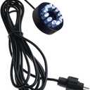 Replacement 12V Underwater 12-LED Lights Ring Submersible Fountain Pond Underwater Lights (White)