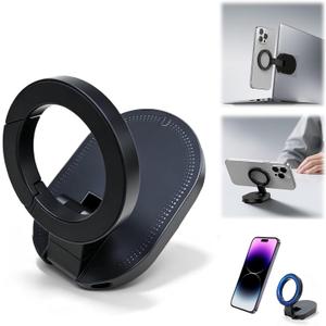 3-in-1 Suction Magnetic Phone Holder, 360° Rotatable Phone Tripod Mount Magnetic Gym Phone Holder, Ultra Magnetic Suction Mount, Ideal for Car Dashboard, Gym, Kitchen, Office